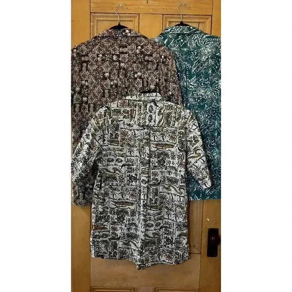 Ono & Company Mens Vintage 90s Hawaiian (3 Set) Henley Shirt Medium White SP EXC - Picture 11 of 12